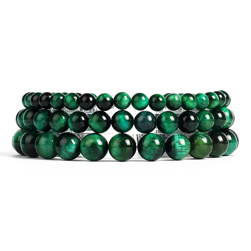 Coordinates Bracelet - Молния Королевский Зеленый Тигровый Глаз Браслет
