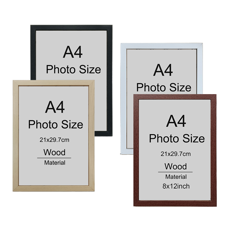 Engraved Wood Frame - 1/2/3 шт. деревянная фоторамка A4 8X12in
