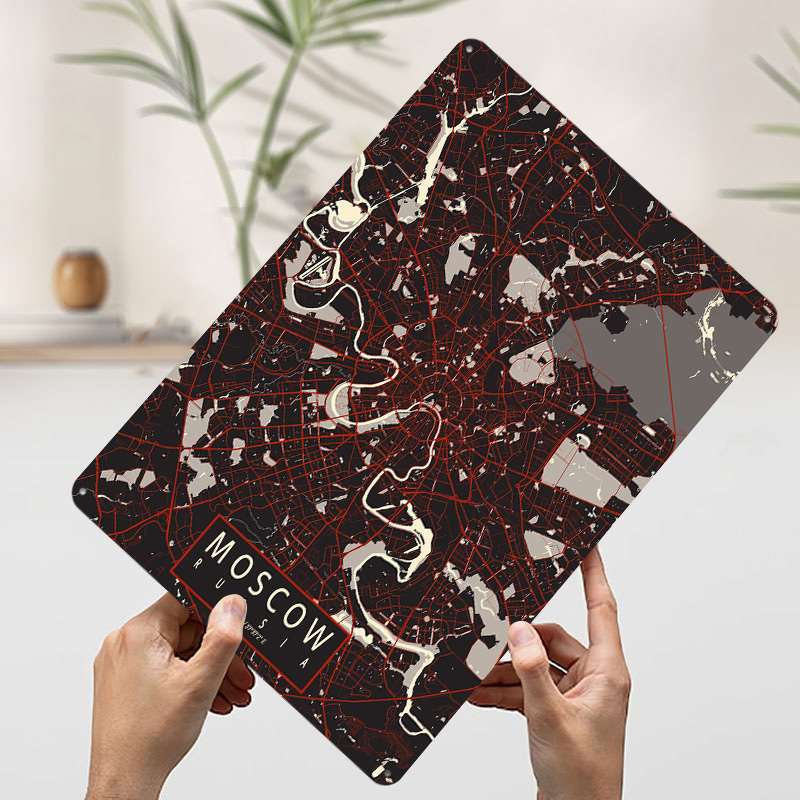 Карта города Москва, векторный – обзор и цена Custom Map Poster