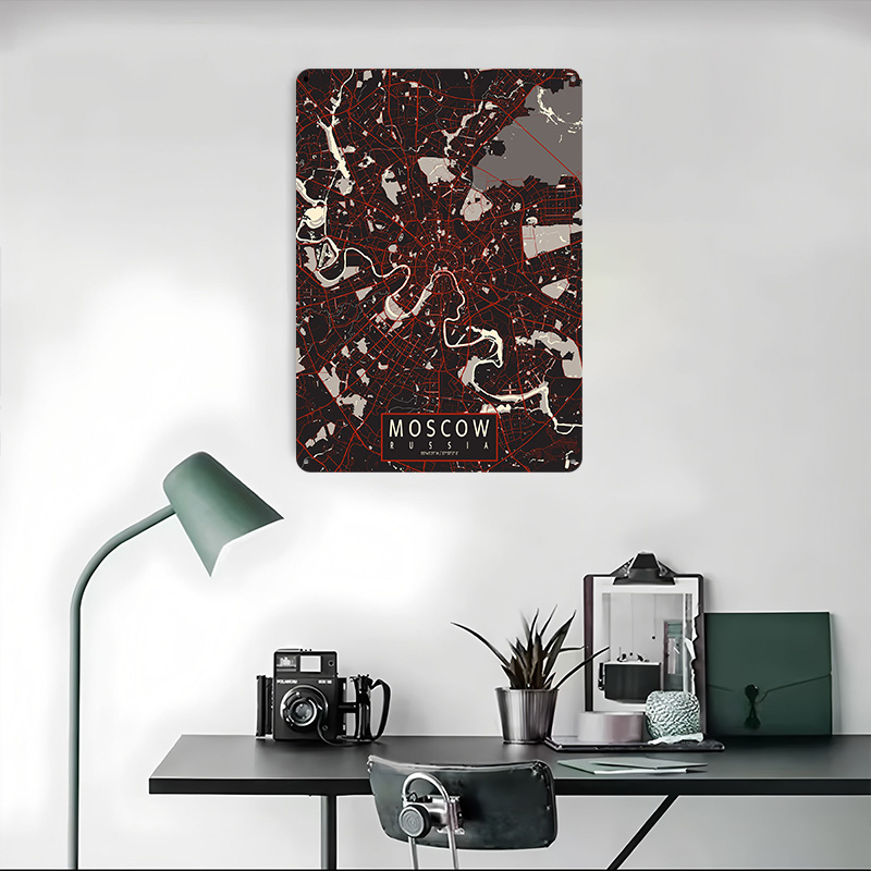 Карта города Москва, векторный – обзор и цена Custom Map Poster