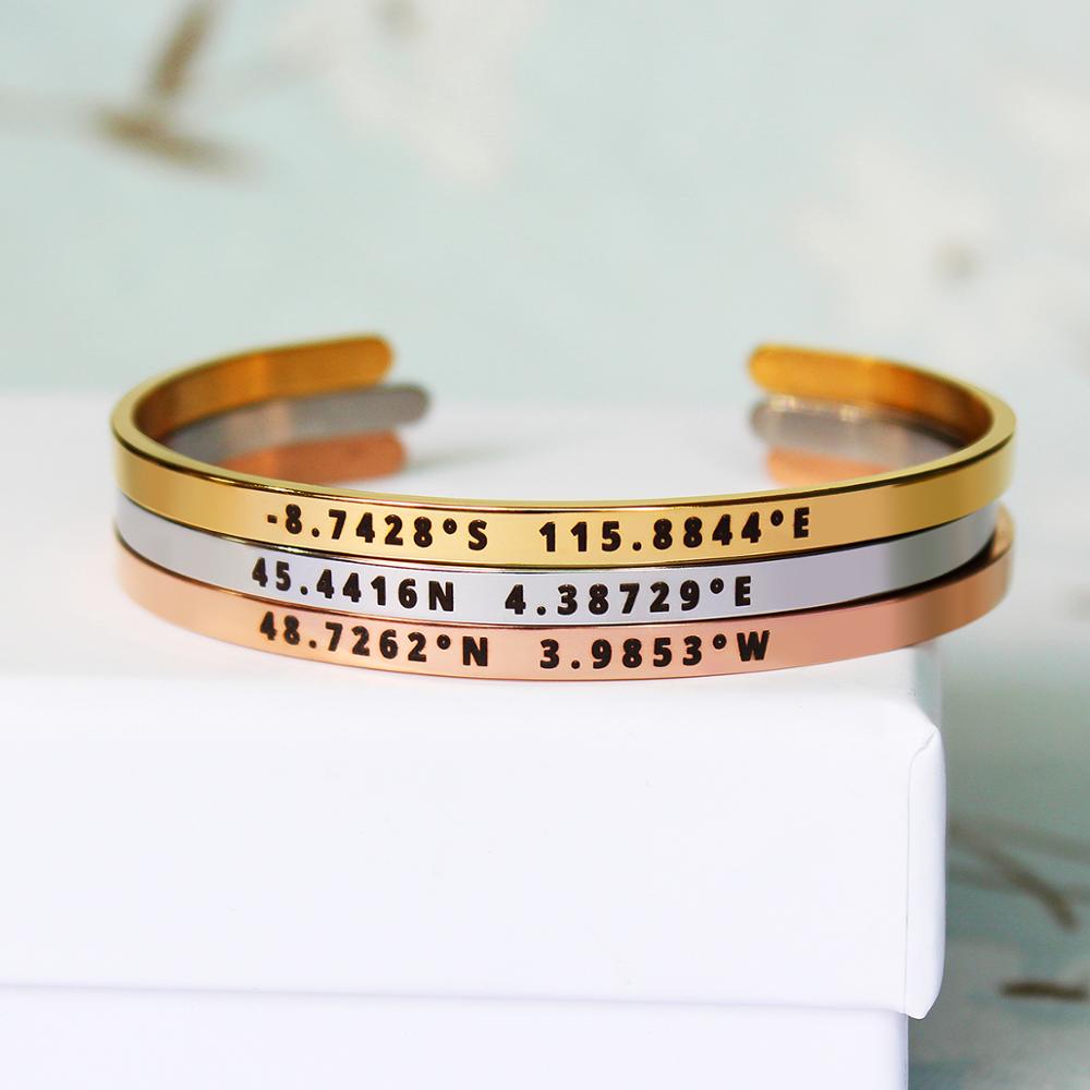 Браслет с персонализированными – обзор и цена Coordinates Bracelet