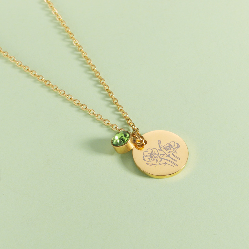 Женское ожерелье с подвеской в – обзор и цена Birth Flower Necklace