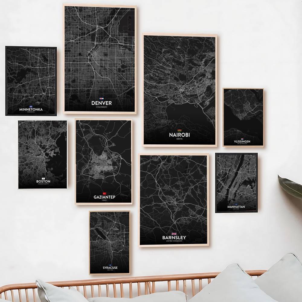 Париж, Лондон, Нью-Йорк, карта – обзор и цена Custom Map Poster