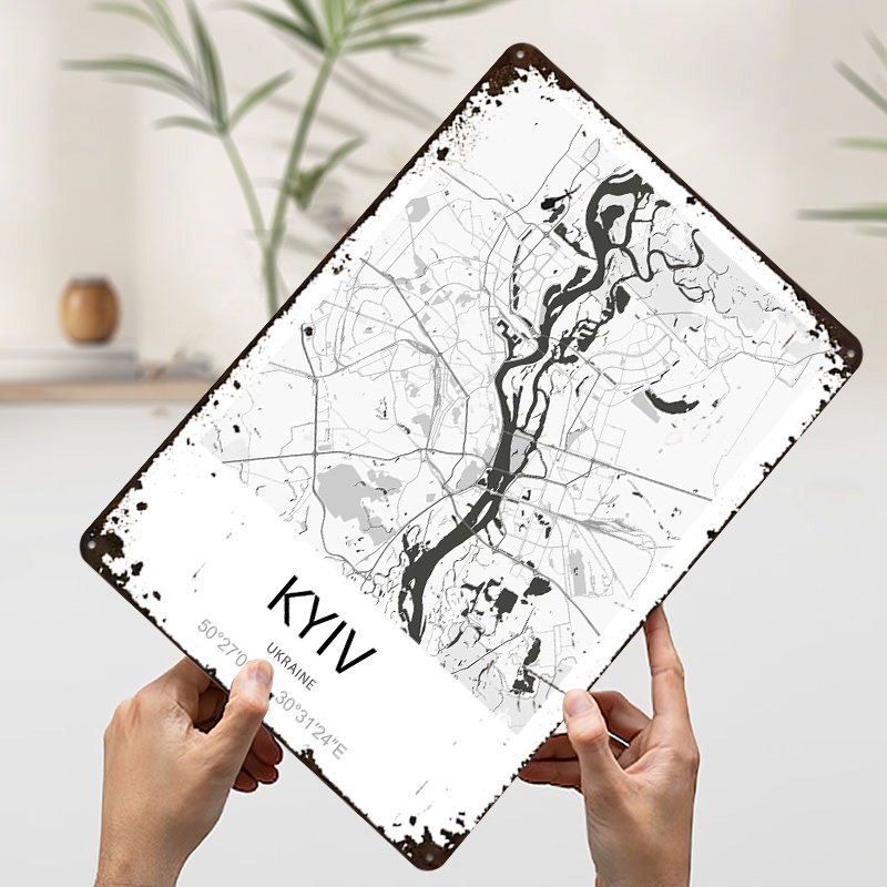 Плакат с картой Киева, на зака – обзор и цена Custom Map Poster