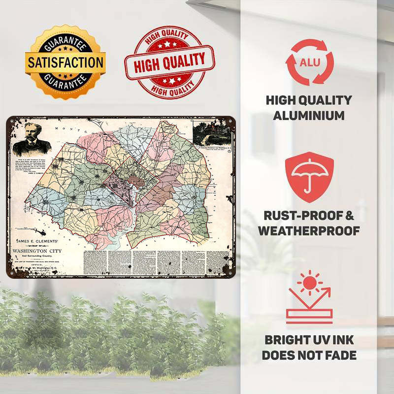 Карта города Вашингтон, печатн – обзор и цена Custom Map Poster