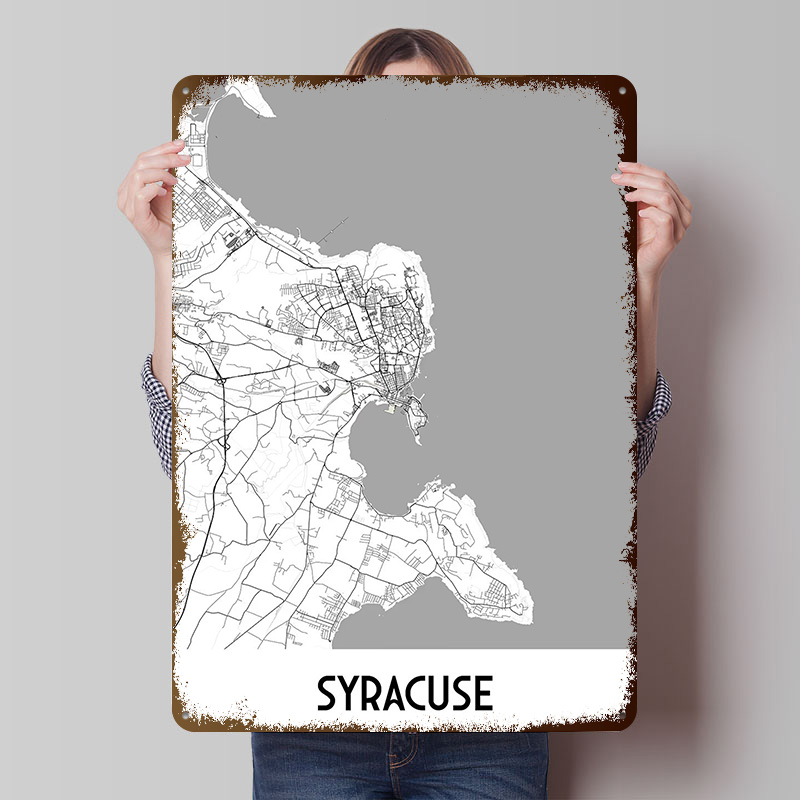Металлический постер с картой  – обзор и цена Custom Map Poster
