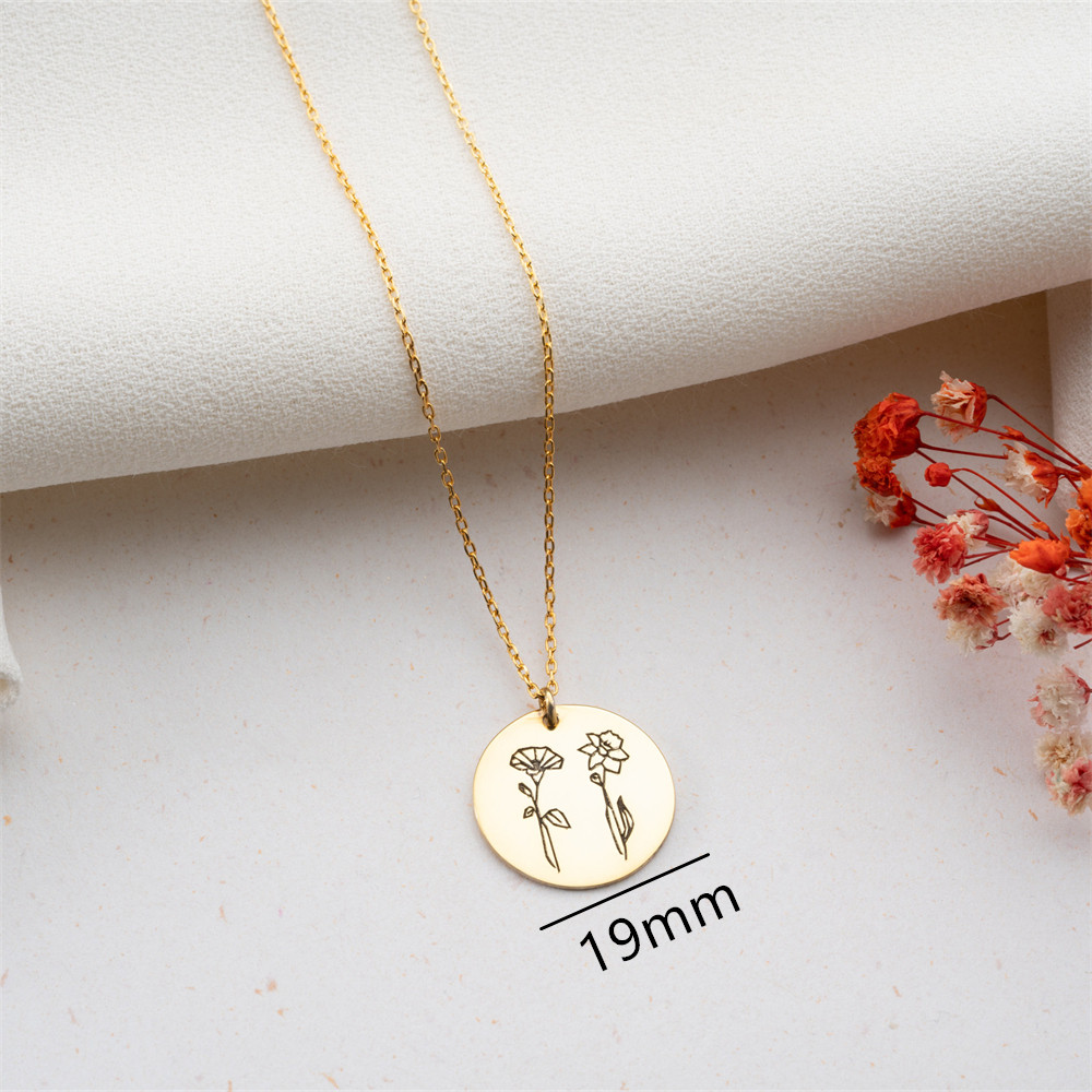 Семейное ожерелье с цветком на – обзор и цена Birth Flower Necklace
